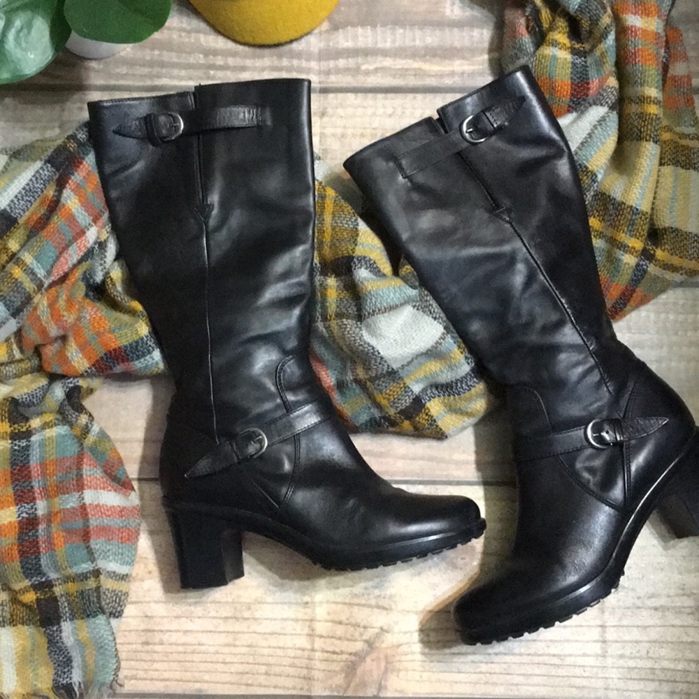 {Dansko} ‘Nevada’ Heeled Tall Leather Boot